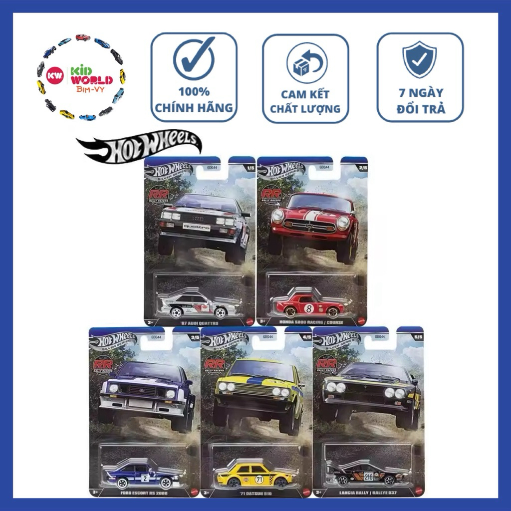 Xe mô hình Hot Wheels Silver Series Rally Racers. | Shopee Việt Nam