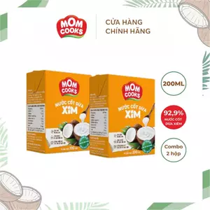 Combo 2 Hộp Nước Cốt Dừa Mom Cooks 200ml/Hộp