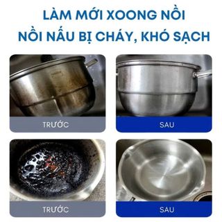 Homee.cok Tẩy Cháy Đen Đáy Nồi Chảo Inox - Làm Sạch Đáy Nồi, Tẩy Ố Vàng Kim Loại, Vệ Sinh Nồi Chảo Gia Dụng