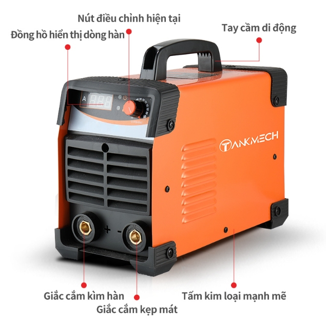 Máy Hàn Điện tử Chuyên Công Trình TANKMECH ARC 300A 3 Tụ Hàn Que Hồ Quang cầm tay mini Nhỏ Gọn