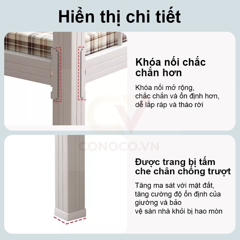 Giường Ngủ Sắt  Hiện Đại Giường Đơn Decor Phòng Trọ 90cm Khung Chắc Chắn Tải Trọng 500KG Giá Tốt