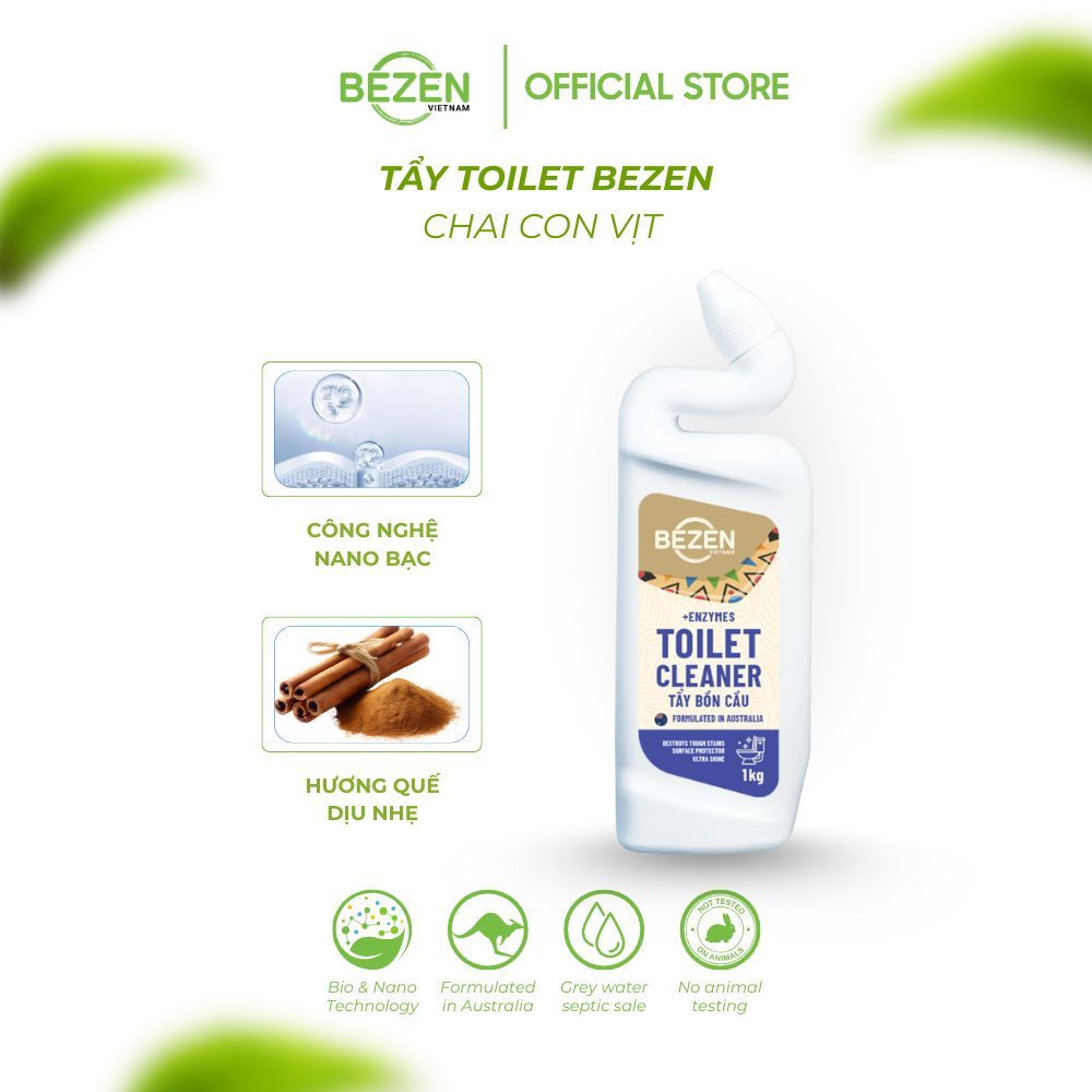 Nước Tẩy Bồn Cầu BEZEN 1kg Hương Quế Diệt Khuẩn Khử Mùi Nhà Vệ Sinh Hiệu Quả Tẩy Sạch Toilet