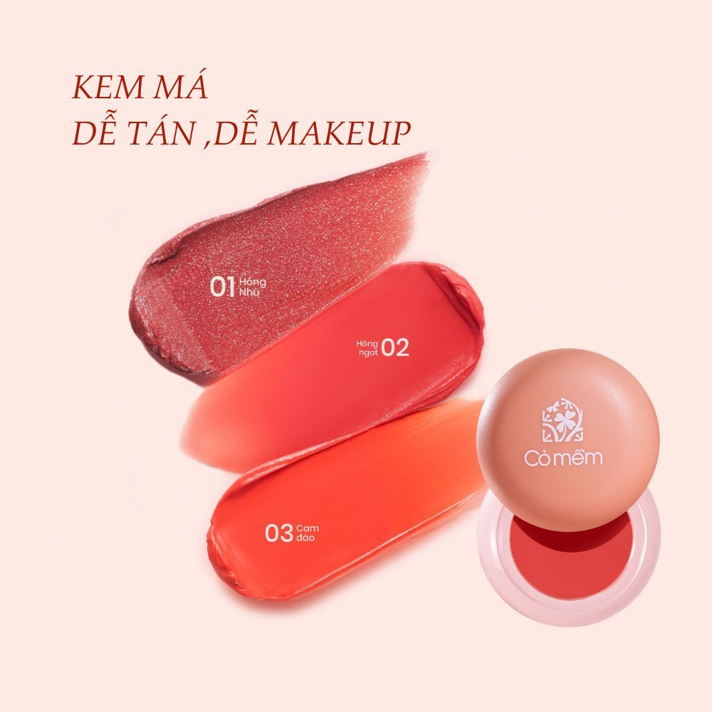 Kem Trang Điểm Đa Năng Tích Hợp Phấn Mắt Son Môi Kem Má Thủy Tinh Cỏ Mềm