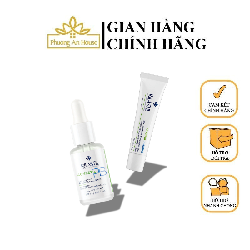 Bộ đôi kem dưỡng phục hồi cho da mụn Rilastil Acnestil - Phương An House