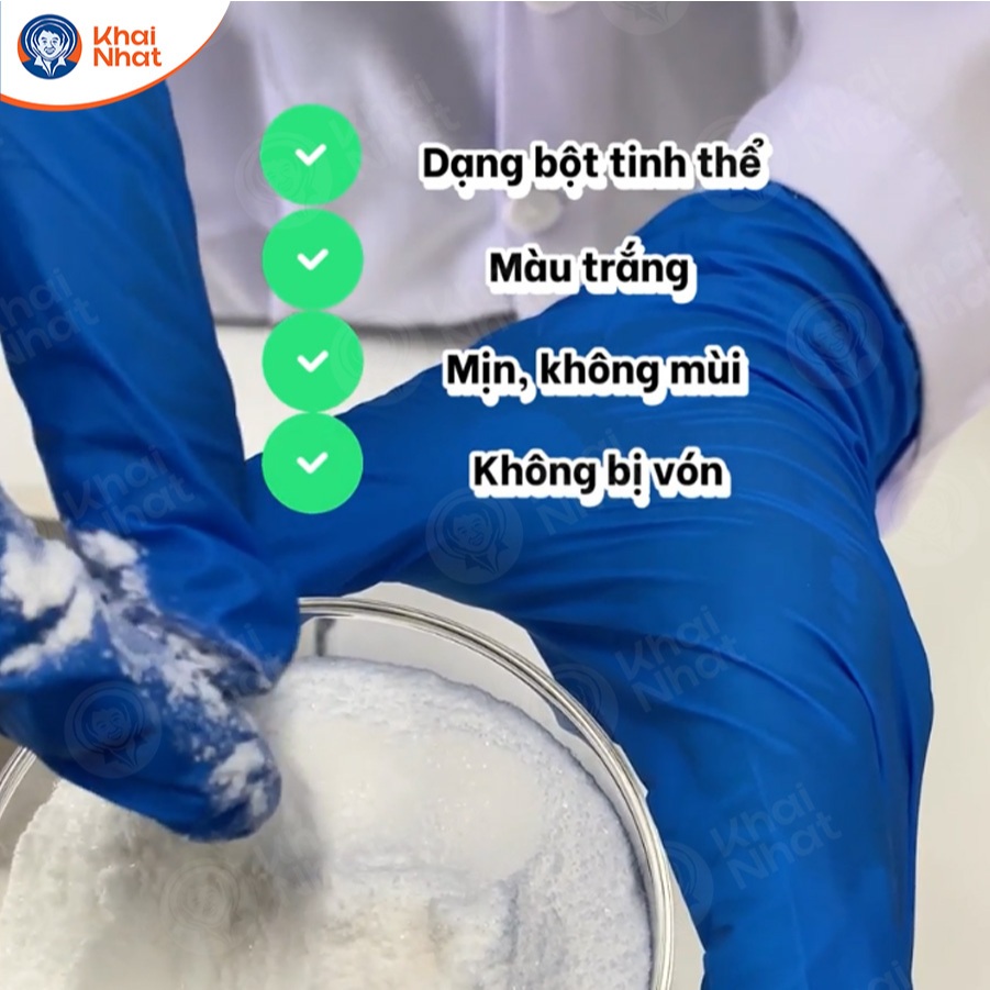 Khai Nhật Bột Vitamin C Nguyên liệu Ascorbic Acid C6H8O6 99% Tạo độ chua thực phẩm, tăng sức đề kháng (Gói 1kg)