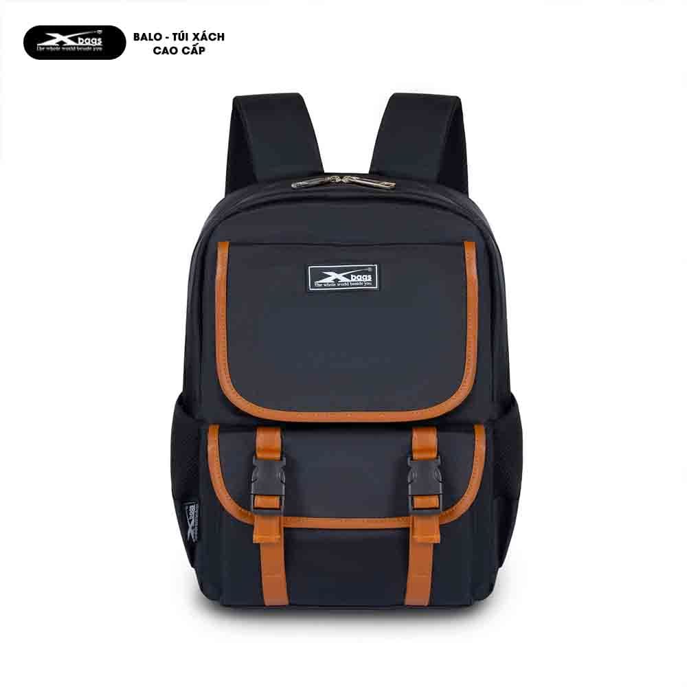 Balo Học Sinh Đẹp Cao Cấp Xbags Clever XB3105 Màu Đen - Chống Nước, Cá Tính, Đựng Laptop 15.6 Inch!