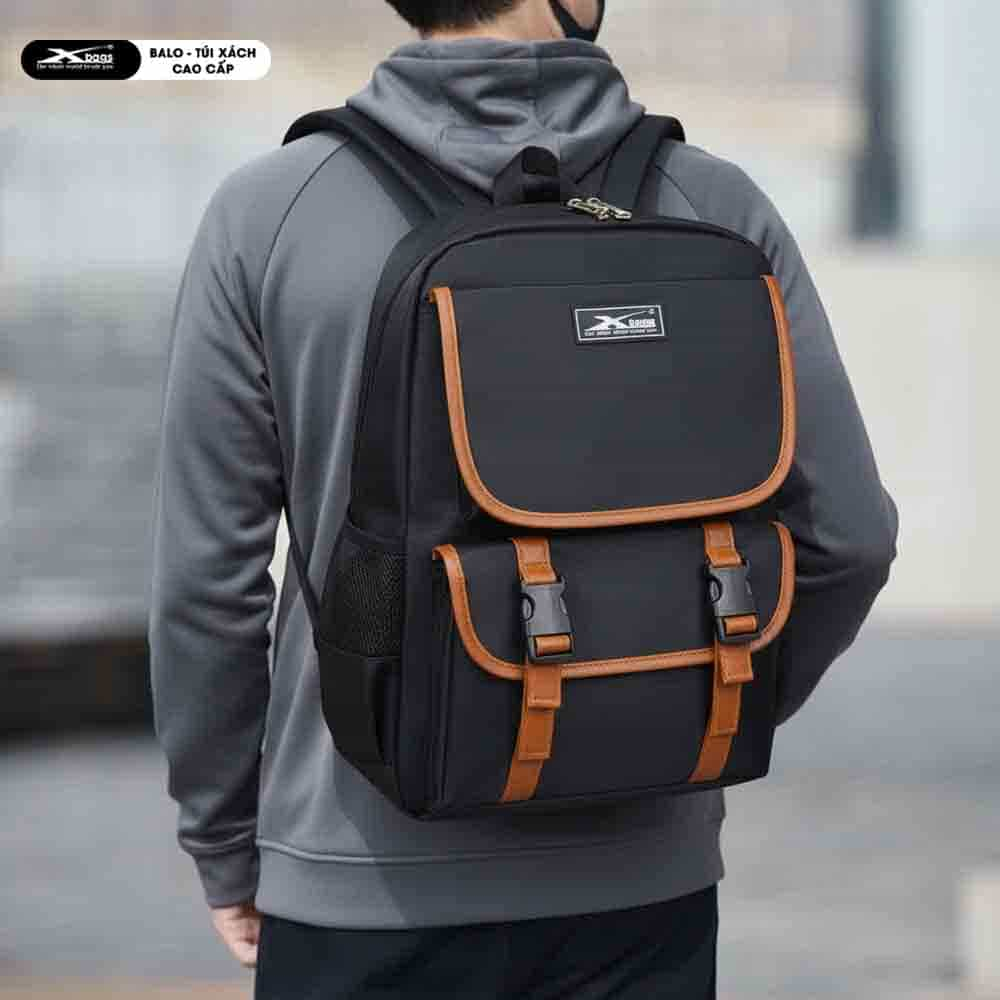 Balo Học Sinh Đẹp Cao Cấp Xbags Clever XB3105 Màu Đen - Chống Nước, Cá Tính, Đựng Laptop 15.6 Inch!