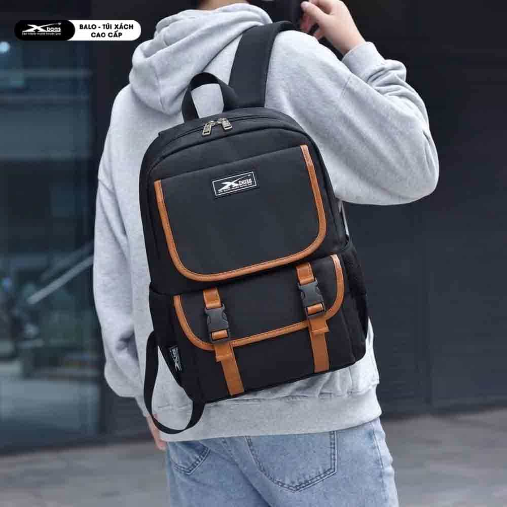 Balo Học Sinh Đẹp Cao Cấp Xbags Clever XB3105 Màu Đen - Chống Nước, Cá Tính, Đựng Laptop 15.6 Inch!