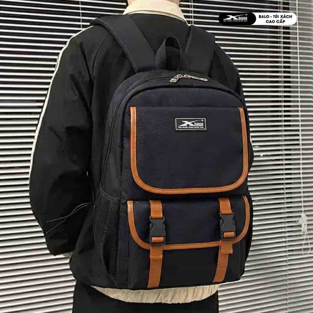 Balo Học Sinh Đẹp Cao Cấp Xbags Clever XB3105 Màu Đen - Chống Nước, Cá Tính, Đựng Laptop 15.6 Inch!