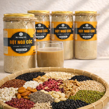 Combo 2kg Bột Ngũ Cốc Dinh Dưỡng Mệ Hường | Ngũ Cốc Hạt Rang Xay | Không Đậu Nành