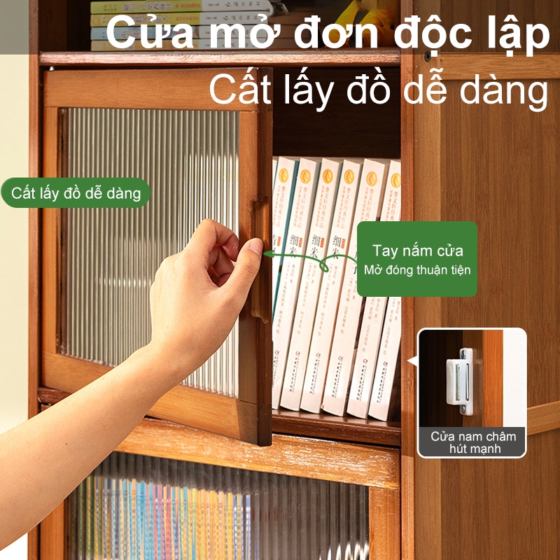Tủ Tre Đa Năng Để Bếp  Phòng Khách  2 Kiểu Cửa Kích Thước Đa Dạng 2-6 Tầng BH 10 Năm