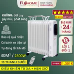 Máy sưởi dầu 13 thanh không khô da FUJIHOME OH8613, máy sưởi làm ấm phòng ngủ an toàn 25–30m² — ảnh 1