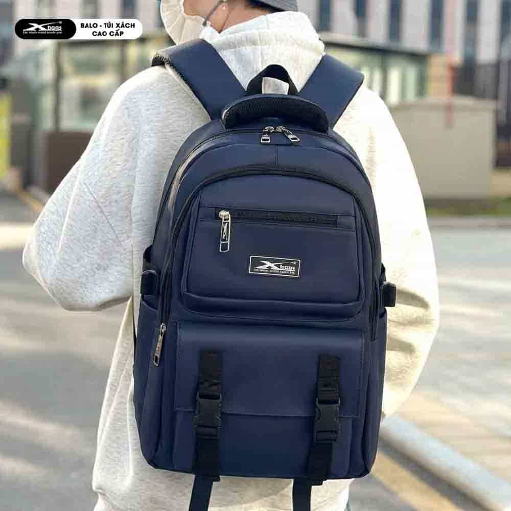Balo Laptop Nam Nữ 15.6 Inch Đi Học Đi Làm Chống Nước Xbags Dark Blue Hiện Đại Trẻ Trung Siêu Nhẹ Tiện Lợi Xb 3202!