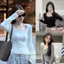 Áo Thun Giữ Nhiệt Nữ Cổ Vuông Co Giãn 4 Chiều Áo Giữ Nhiệt Nữ Trắng Đen Ôm Boddy Tôn Dáng MIAA