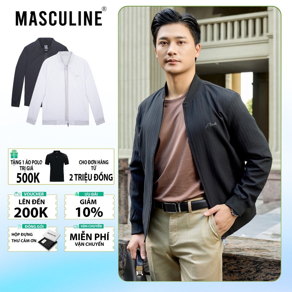 Áo khoác nam MASCULINE MAK501, MAK502 - Áo khoác gió Kiểu dáng bomber trẻ trung, chất liệu cao cấp