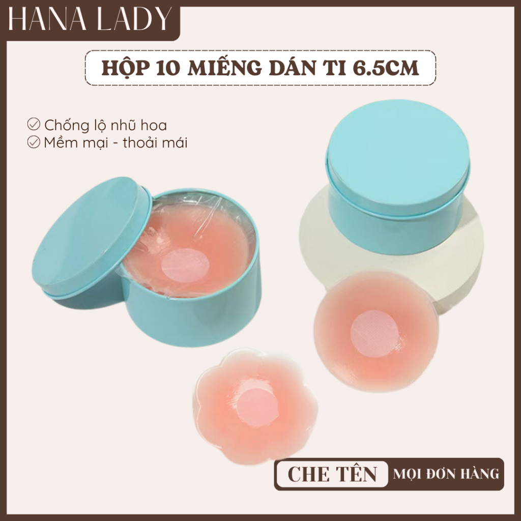 Combo 5 Cặp Dán Ngực, Hộp 10 Miếng Dán Ti Silicon Thông Hơi Cao Cấp ...