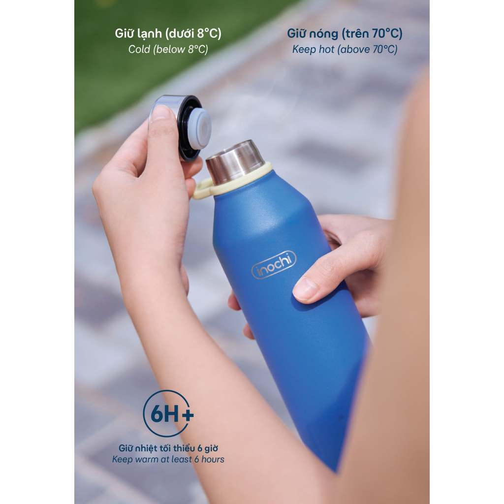Bình giữ nhiệt Fuji Gleam 500ml INOCHI- Chất liệu inox cao cấp, không gỉ, chống ăn mòn
