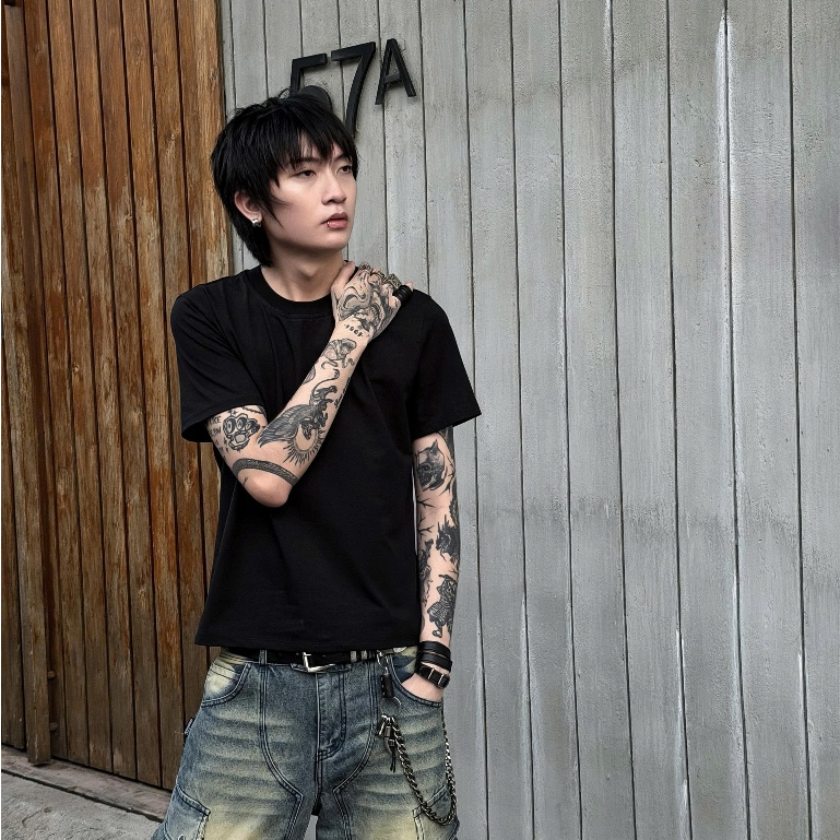 Bad Choices | Áo thun trơn đơn giản BASIC 100% cotton 4 chiều 190gsm form fit