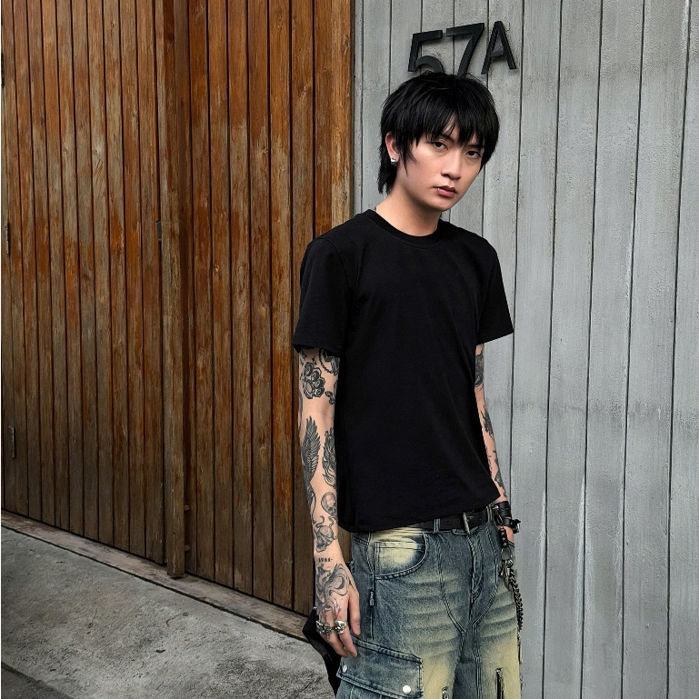 Bad Choices | Áo thun trơn đơn giản BASIC 100% cotton 4 chiều 190gsm form fit