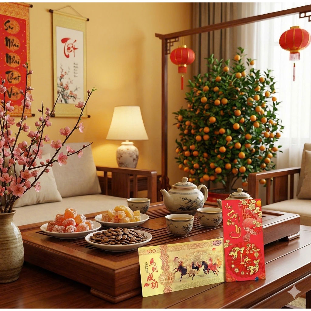Combo Bao Lì Xì Tết, Phong Bao Lì Xì In Hình Bát Mã Truy Phong Tặng Kèm Bao Xì Đỏ Sang Trọng.