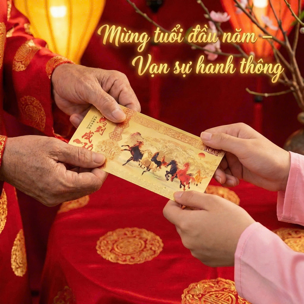 Combo Bao Lì Xì Tết, Phong Bao Lì Xì In Hình Bát Mã Truy Phong Tặng Kèm Bao Xì Đỏ Sang Trọng.