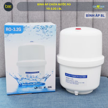 Bình áp máy lọc nước RO 3.2G 8L nhựa nguyên sinh – Kèm van – Phụ kiện máy lọc nước