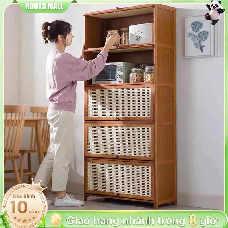 Tủ Bếp Kệ  Tủ Bếp Gỗ Đa Năng  Để Lò Vi Sóng 172cm Bảo Hành 10 Năm Phòng Khách Gỗ Tự Nhiên Có Ngăn