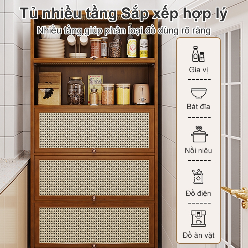 Tủ Bếp Kệ  Tủ Bếp Gỗ Đa Năng  Để Lò Vi Sóng 172cm Bảo Hành 10 Năm Phòng Khách Gỗ Tự Nhiên Có Ngăn