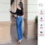 Quần Jean Nữ Ống Loe Cao Cấp JD2022 Cạp Cao Co Giãn D.95-98cm, Ống 23-25cm, Siêu Nét, Hack Dáng