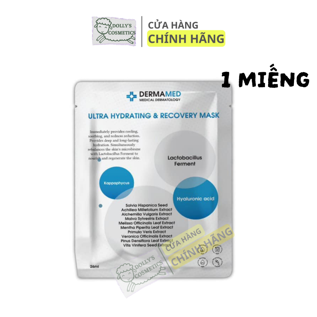 [LẺ 1 MIẾNG] DERMAMED ULTRA HYDRATING & RECOVERY MASK - Mặt Nạ ...