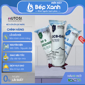 [HỎA TỐC] Bộ lõi lọc nước 123 MUTOSI - Bộ 3 lõi lọc thô chính hãng