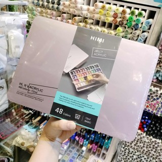 HIMI MIYA - Màu Vẽ Acrylic và Phụ Kiện 24/ 36 Màu ♥ Jelly Acrylic Set Plastic Box  ♥ Có Lẻ Xịt Bảo Quản và Khay Pha Màu