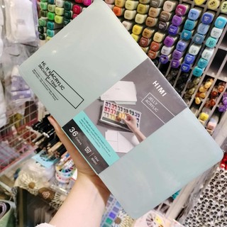 HIMI MIYA - Màu Vẽ Acrylic và Phụ Kiện 24/ 36 Màu ♥ Jelly Acrylic Set Plastic Box  ♥ Có Lẻ Xịt Bảo Quản và Khay Pha Màu
