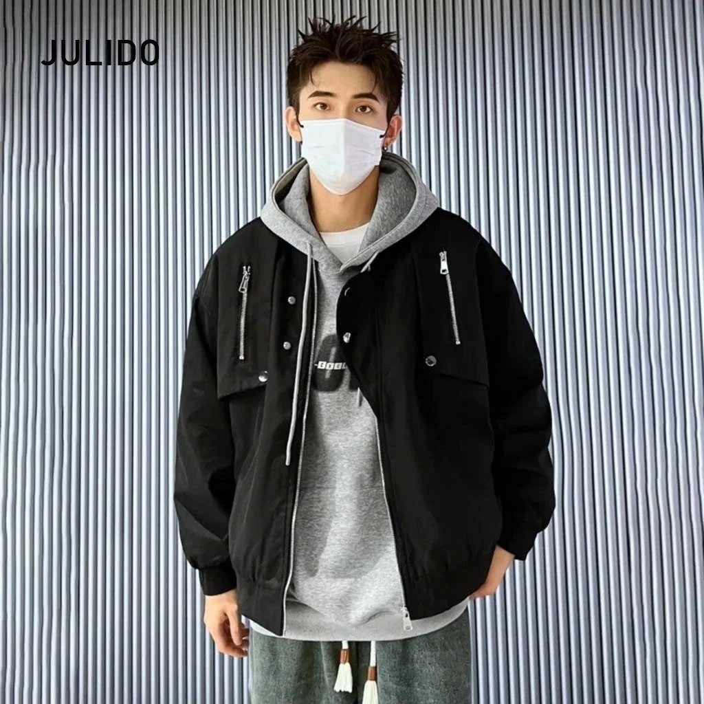 Áo Khoác Bomber Gió 2 Lớp Phối Cúc Bấm Khoá Ngực Đẹp Unisex Nam Nữ Mặc Đi Chơi,Đi Làm Siêu Đẹp