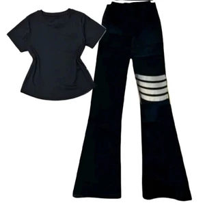 Sét Áo Thun Nữ Dáng Babytee Mix Quần Ống Loe Chất Thun Tăm Co Dãn Cao Cấp