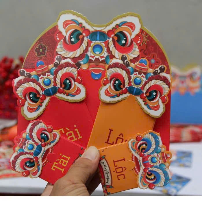 Bao Lì Xì Lân, Bao Lì Xì Treo Trang Trí Nhà Cửa Tết