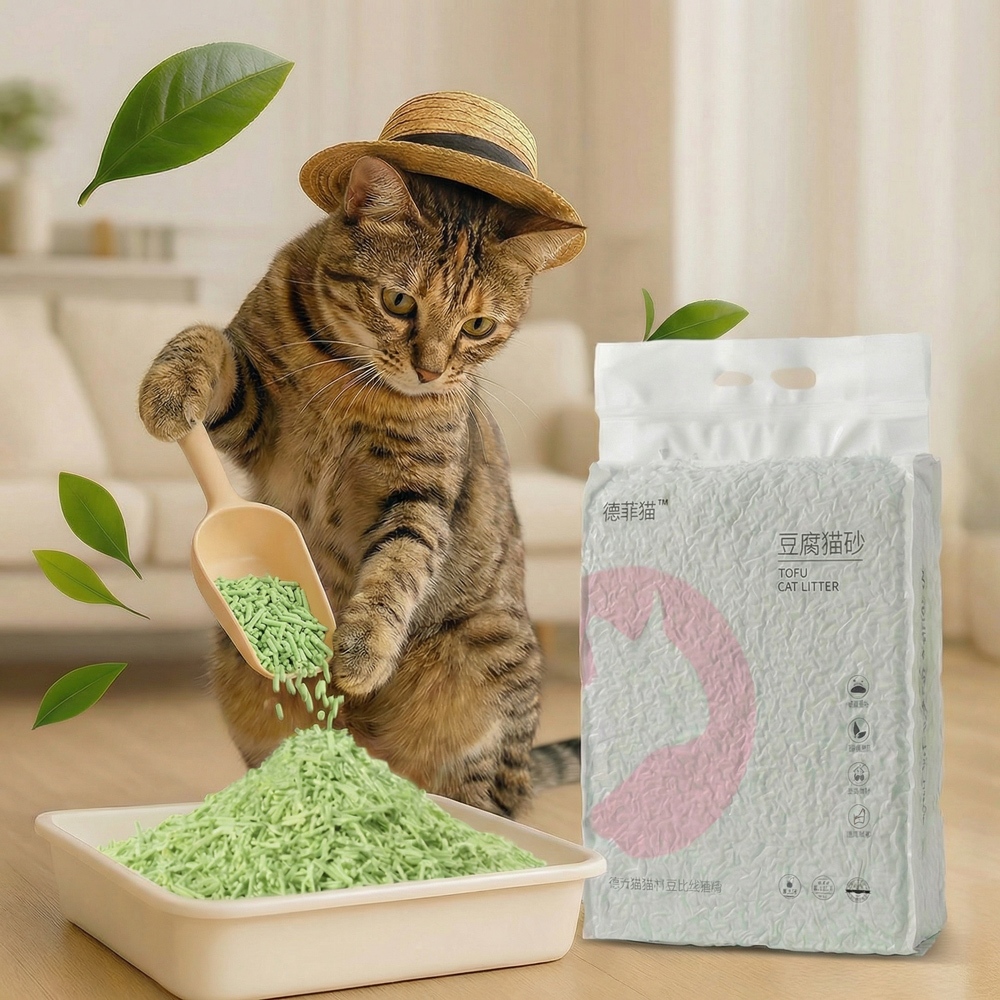 Cát Đậu Nành Cho Mèo 6L Organic Tofu, Không Bụi 99%, Vón Cục Siêu Nhanh, Khử Mùi Tốt, Xả Bồn Cầu