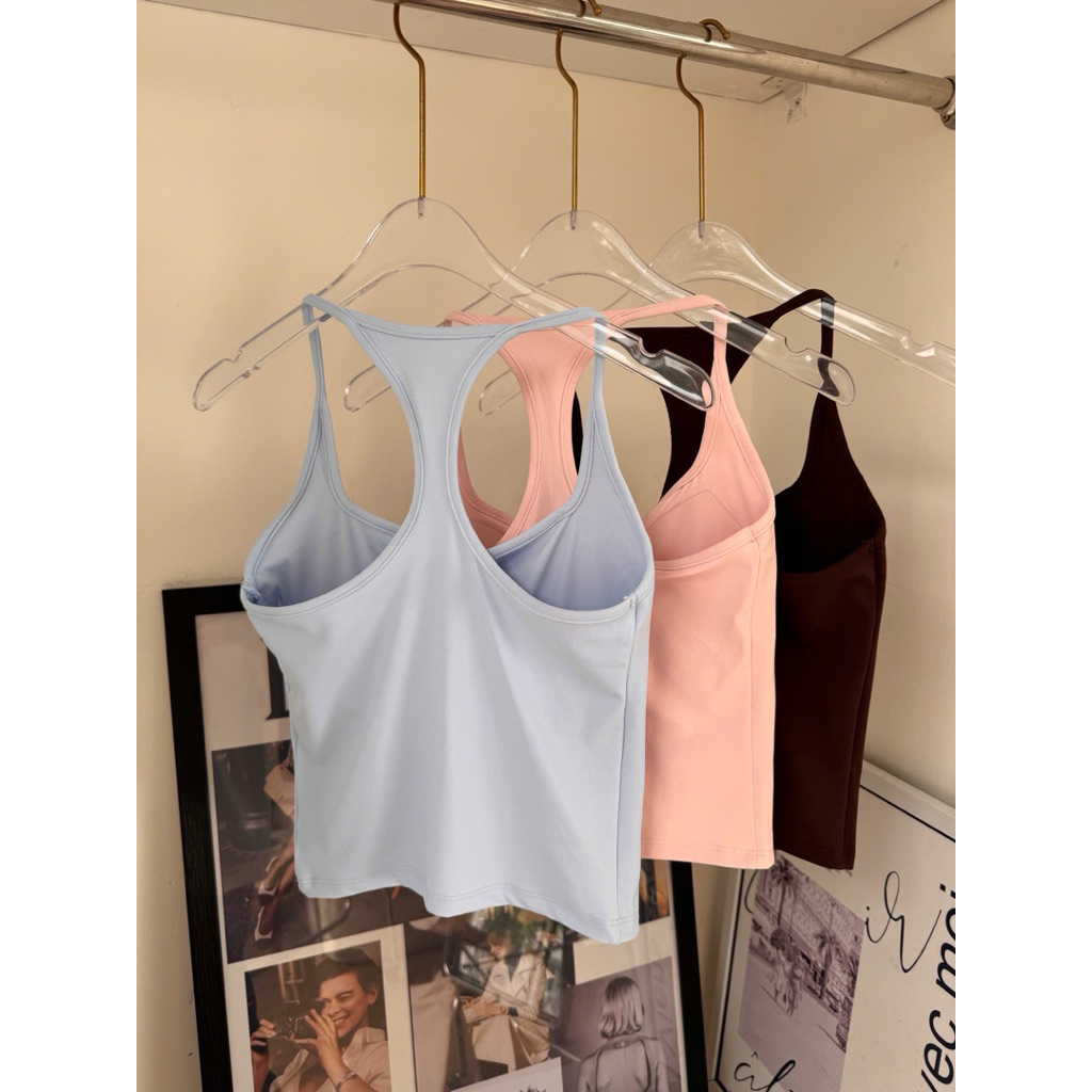 Áo Tập Yoga Pilates Nữ FitHer - Áo Tank Top Thể Thao Dáng Ôm, Có Sẵn Đệm Ngực