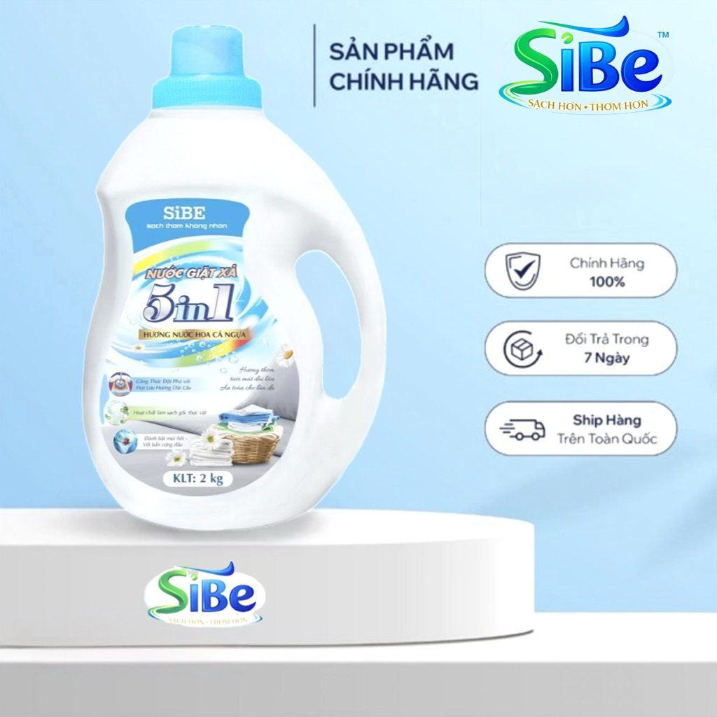 Nước giặt quần áo thơm sạch SiBE 5in1 Mua nước giặt xả cao cấp SiBE –TẶNG NGAY 1 MŨ BẢO HIỂM đạt chuẩn kiểm định an toàn