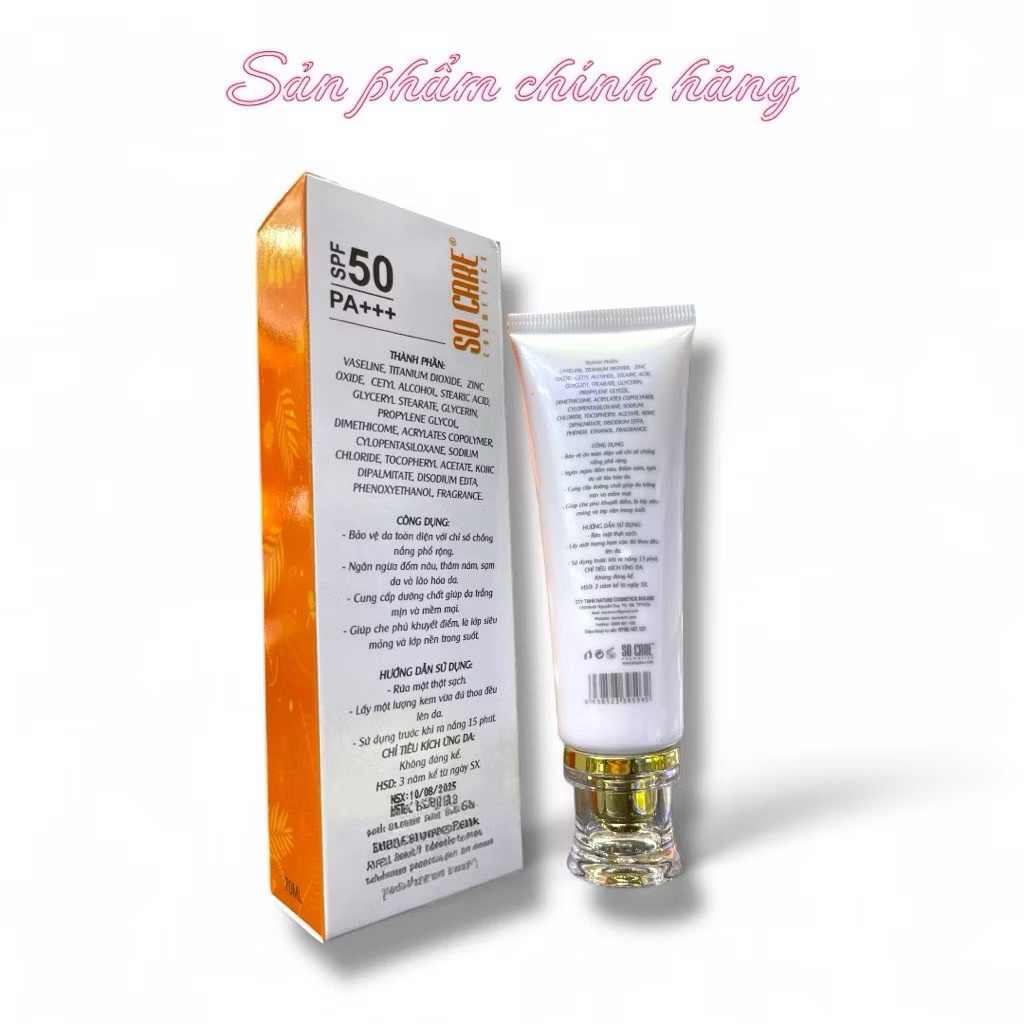 Kem Chống Nắng So Care SPF 50 PA+++ 70ml Chính Hãng Giá Tốt Nhất