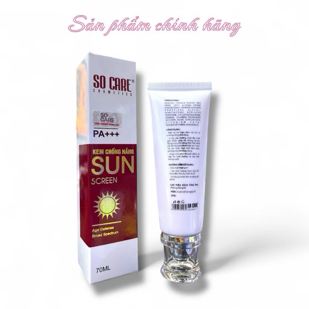 Kem Chống Nắng So Care SPF 50 PA+++ 70ml Chính Hãng Giá Tốt Nhất