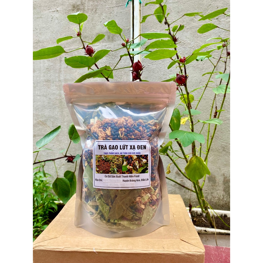 Trà gạo lứt xạ đen 1kg, trà thảo mộc gạo lứt, đậu đen xanh lòng, xạ đen thơm ngon.