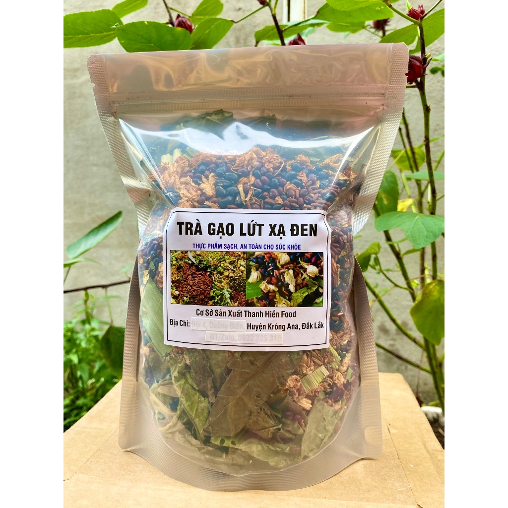 Trà gạo lứt xạ đen 1kg, trà thảo mộc gạo lứt, đậu đen xanh lòng, xạ đen thơm ngon.