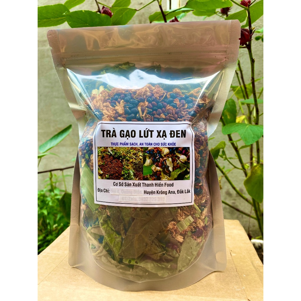 Trà gạo lứt xạ đen 1kg, trà thảo mộc gạo lứt, đậu đen xanh lòng, xạ đen thơm ngon.