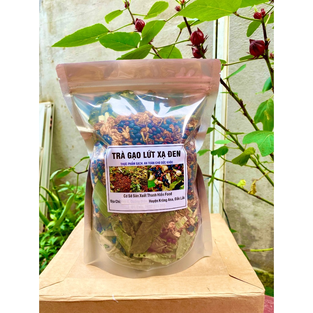 Trà gạo lứt xạ đen 1kg, trà thảo mộc gạo lứt, đậu đen xanh lòng, xạ đen thơm ngon.