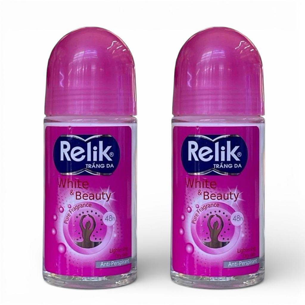 Lăn Nách Relik Khử Mùi Trắng Mịn Khô Thoáng 50ml Chính Hãng.