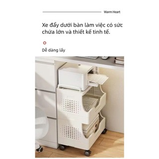 Kệ Để Tài Liệu, Sách Vở Đa Năng Bằng Nhựa – Có Bánh Xe, Tiết Kiệm Diện Tích