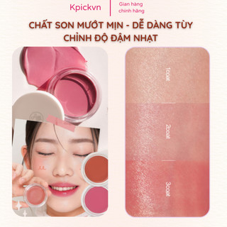 [TẶNG CỌ] Son Hũ Son&Park (Daiso) Arti Spread Color Balm - Má Hồng Kem Thuần Chay 2in1 Căng Bóng Mướt Mịn (Kpickvn)