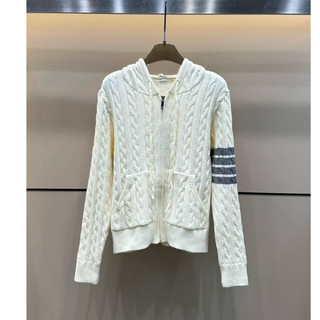Áo cardigan nữ có mũ len vặn thừng kéo khoá đủ size