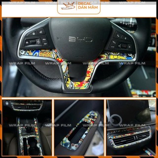 Decal dán noi thất BYD M6, decal PVC 3 lớp, decal đế PET cao cấp